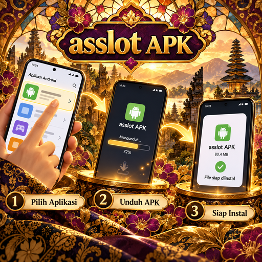 Ilustrasi panduan instalasi asslot di Android